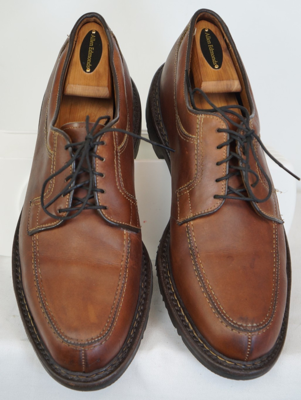 Allen Edmonds Wilbert Brown Leather Split Toe Derby Shoes Mens Size 9 D